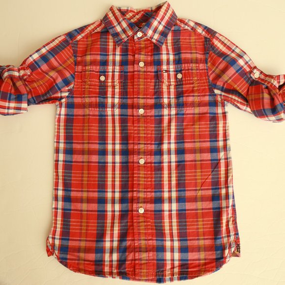 Tommy Hilfiger Other - BOYS XS RED CHECK 2 POCKET TOMMY HILFIGER  SHIRT